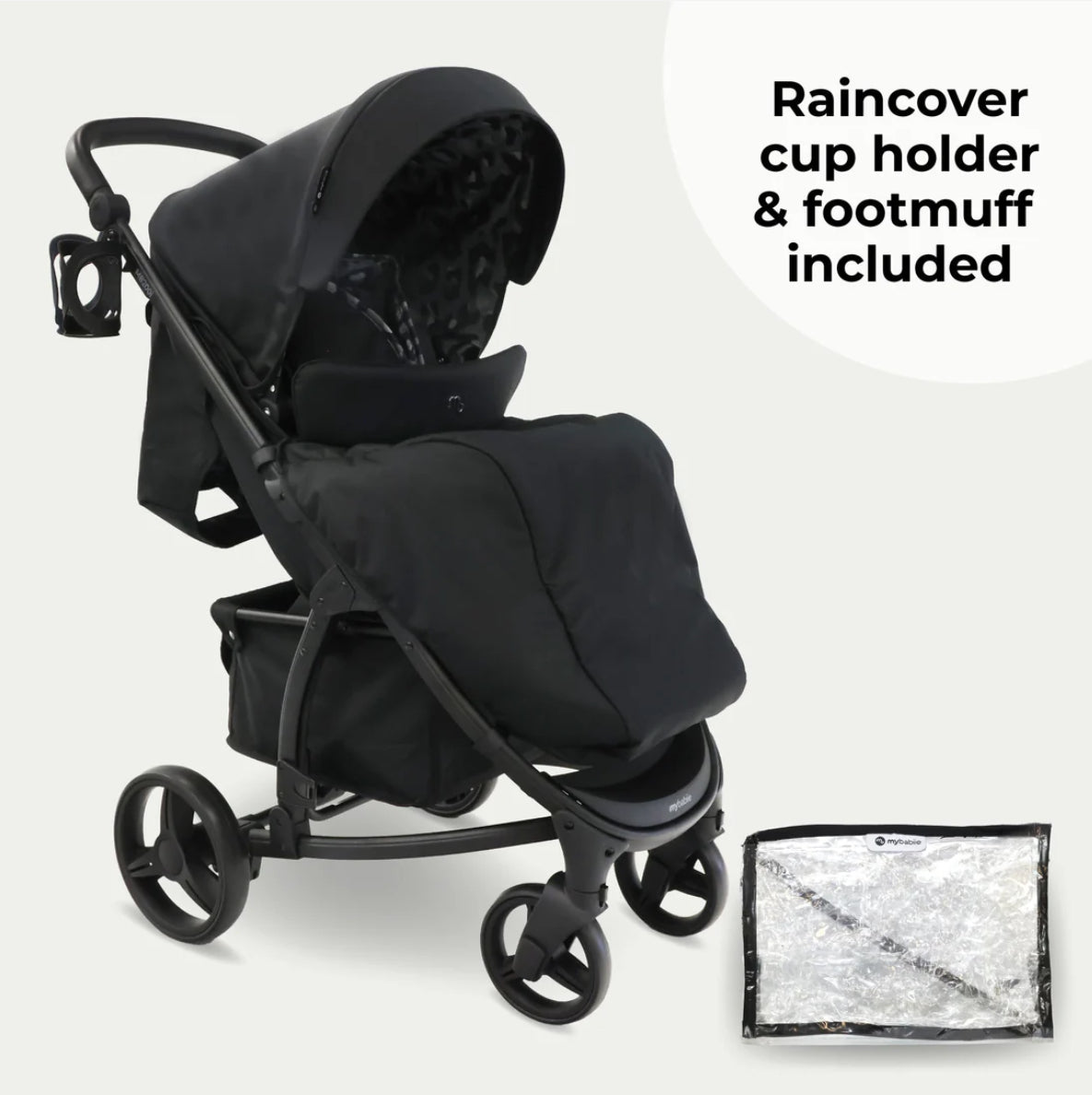 MB200i 3-in-1 Travel System with i-Size Car Seat - Black Leopard