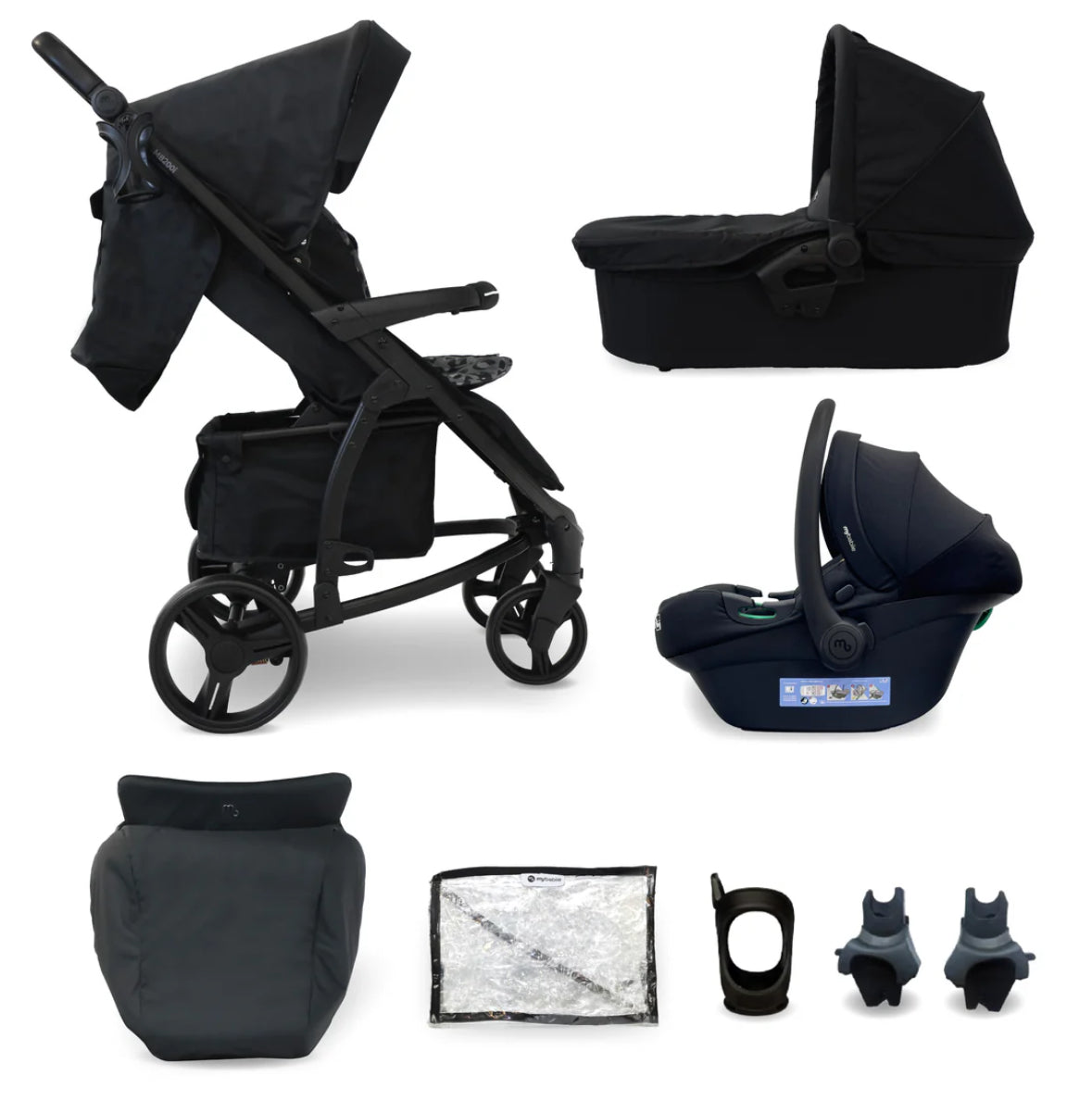MB200i 3-in-1 Travel System with i-Size Car Seat - Black Leopard
