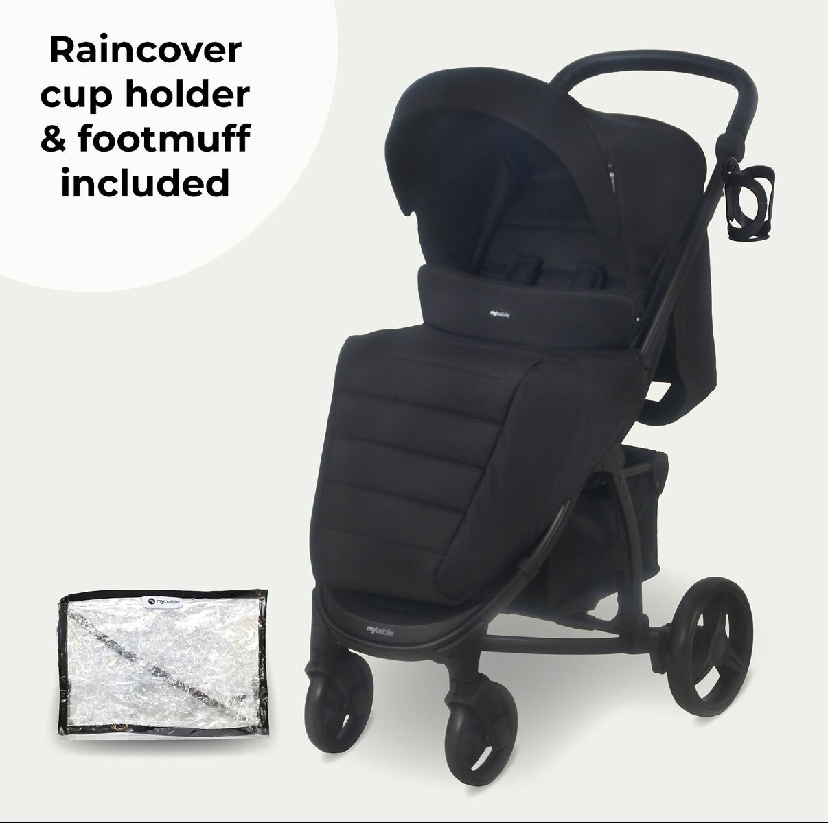 MB200i 3-in-1 Travel System with i-Size Car Seat - Onyx Black