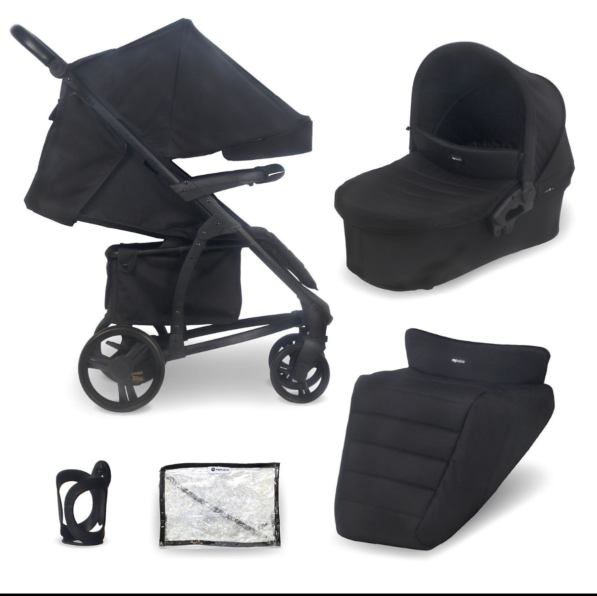 MB200i 3-in-1 Travel System with i-Size Car Seat - Onyx Black