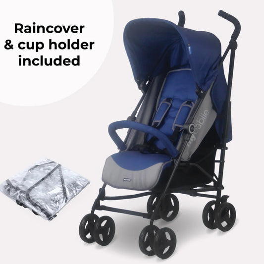 MB02 Plus Lightweight Stroller - Blue and Grey
