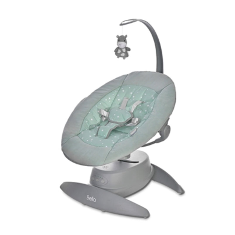 Lorelli Bella Baby Swing Cradle - Frosty Green Stars