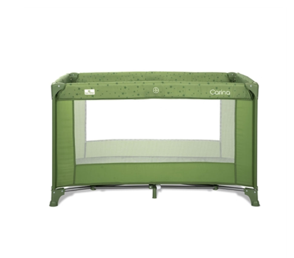 Lorelli Carina 1 Layer Baby Cot - Green Stars