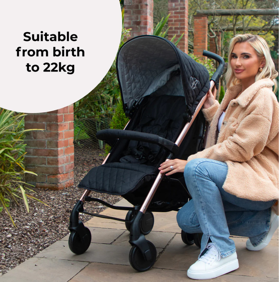 MB51 Plus Stroller - Quilted Black