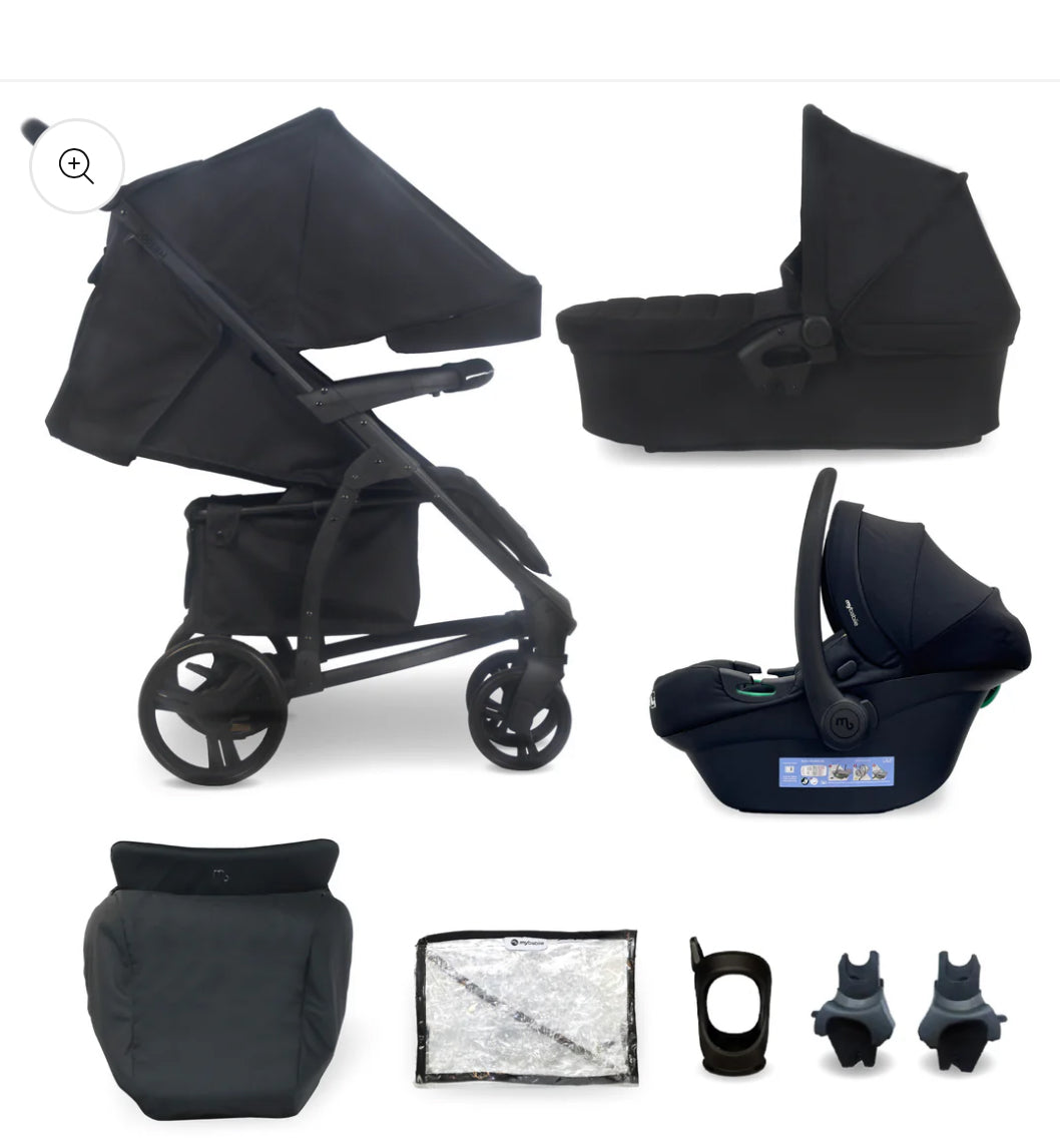MB200i 3-in-1 Travel System with i-Size Car Seat - Onyx Black