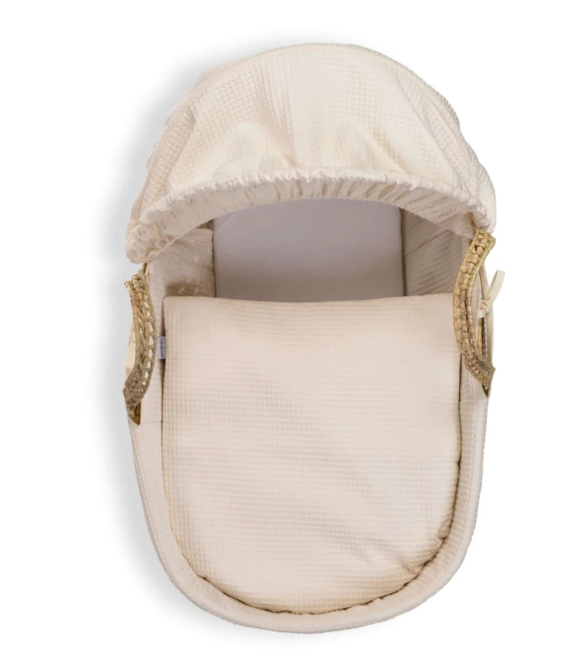 Waffle Palm Moses Basket - Cream