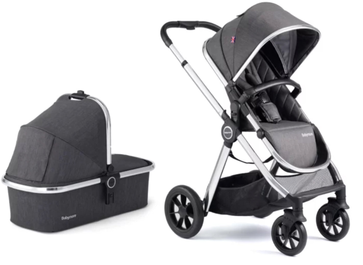 Babymore Memore V2 Travel System Coco Car Seat - Chrome