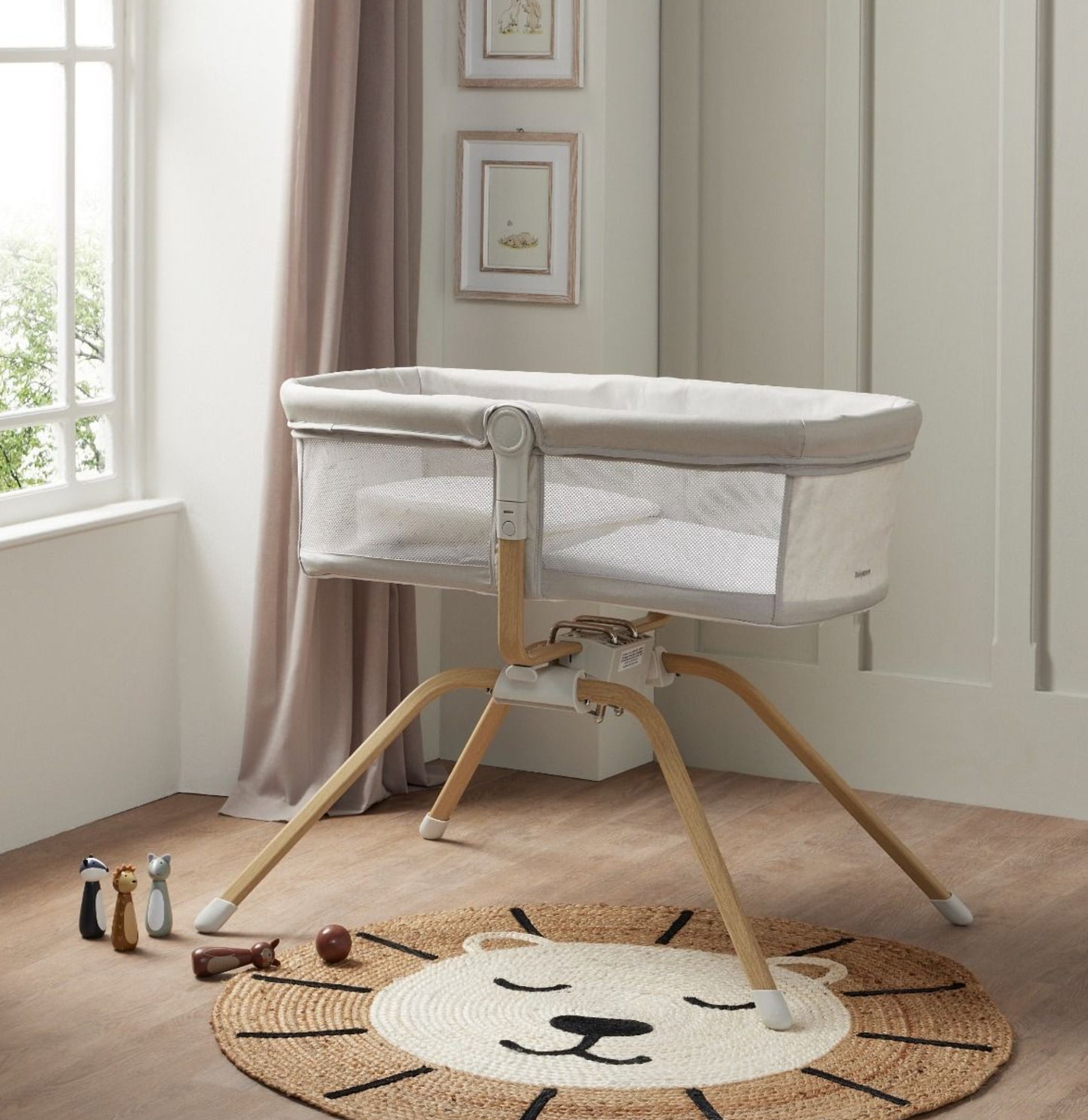Babymore Air Motion Gliding Crib - Grey