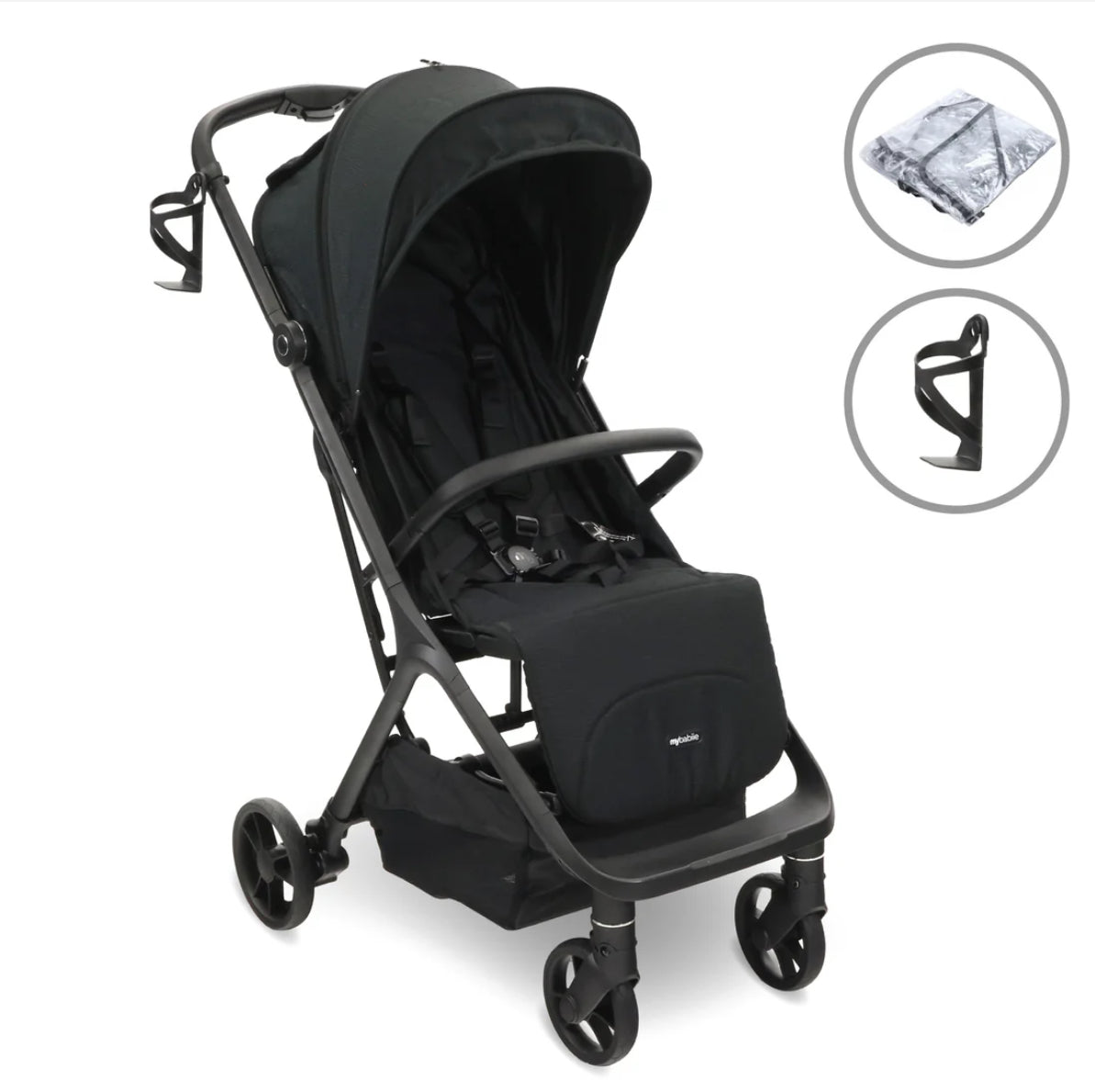 MBX7 Plus Auto-Fold Stroller - Black