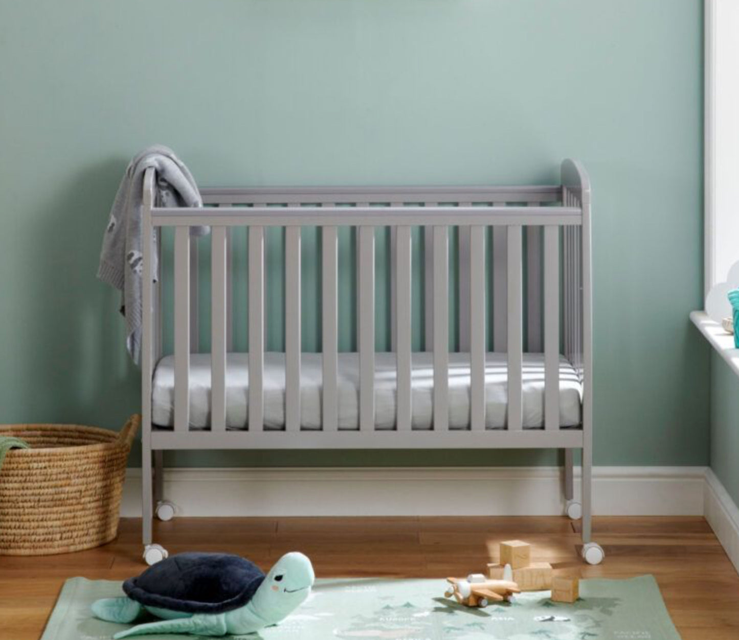 Babymore Space Saver Cot - Grey