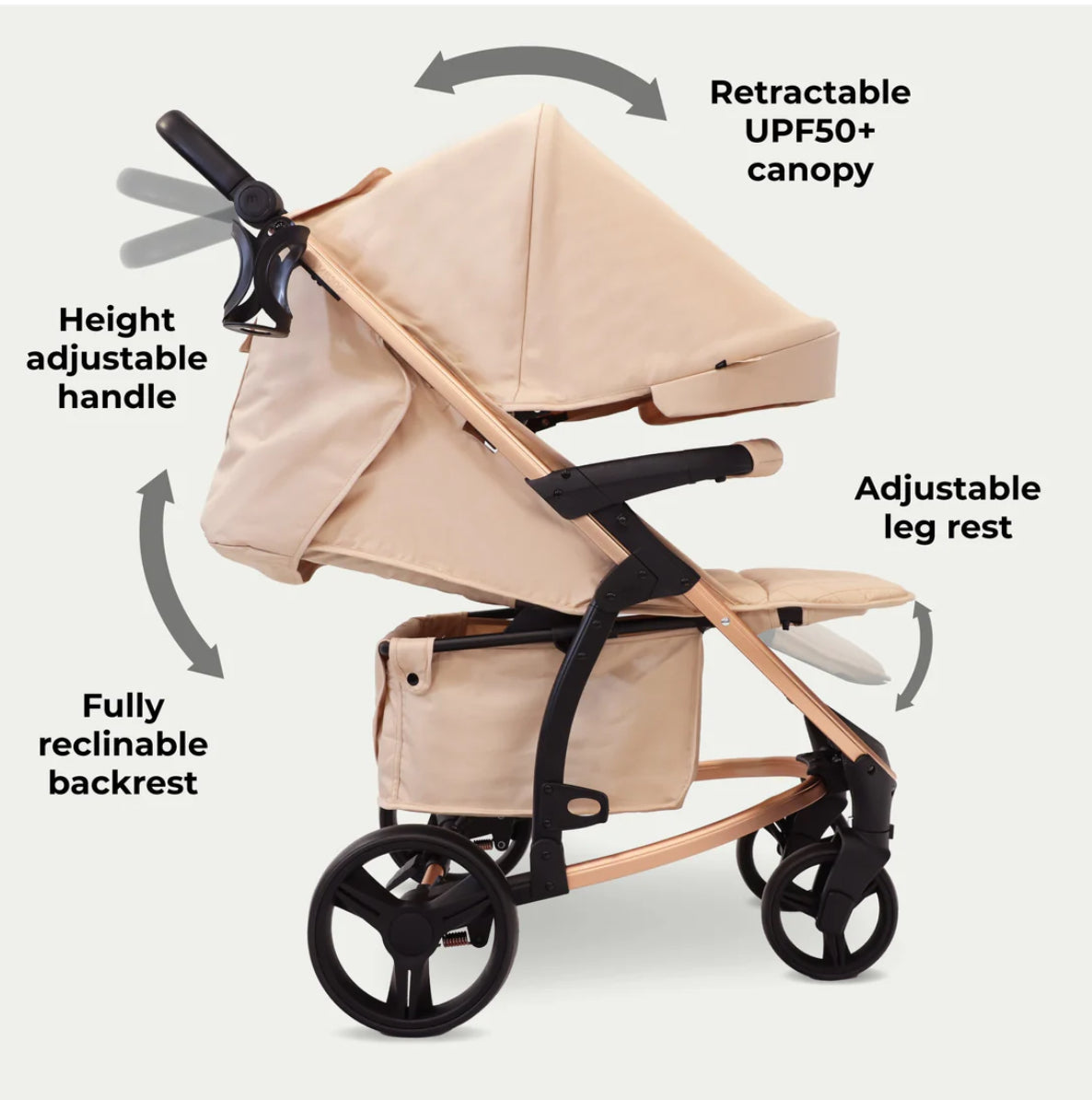 MB200i 3-in-1 Travel System with i-Size Car Seat - Blush