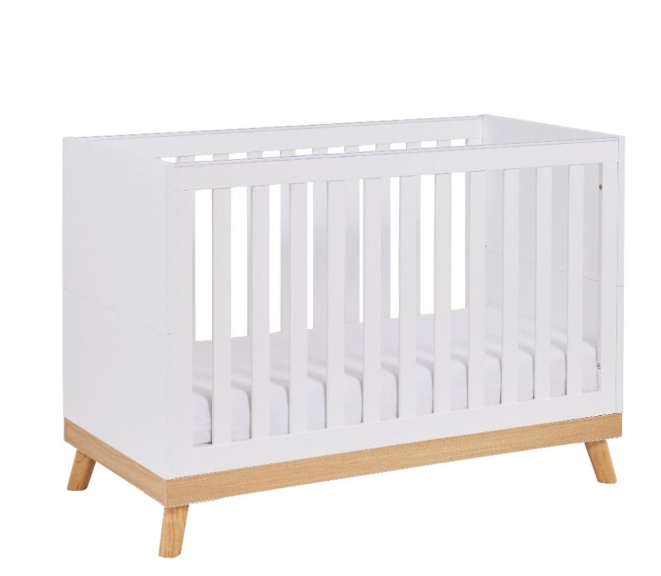 Babymore Mona Mini Cot Bed - White