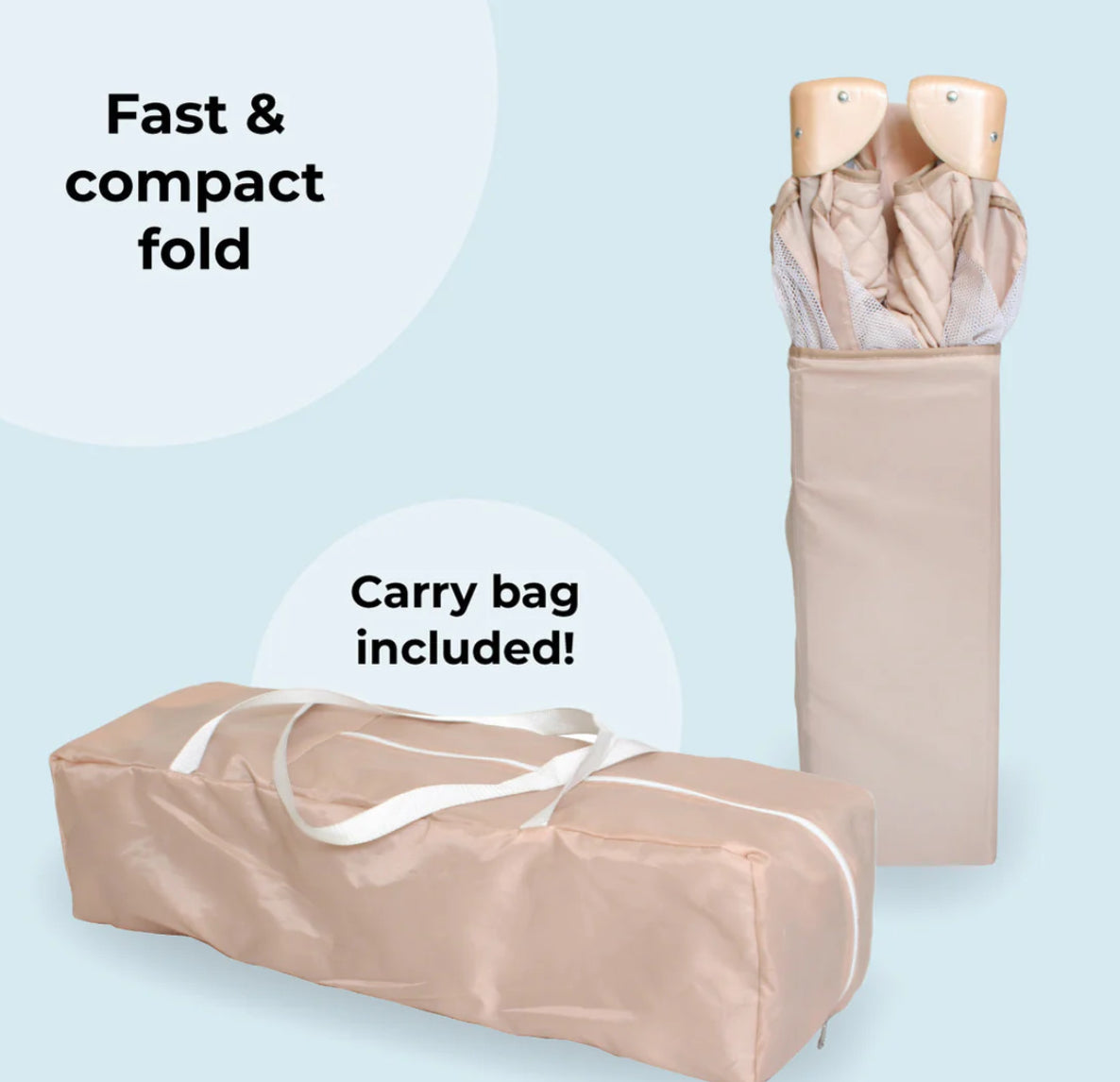 MBTC1 Travel Cot - Blush Quilted