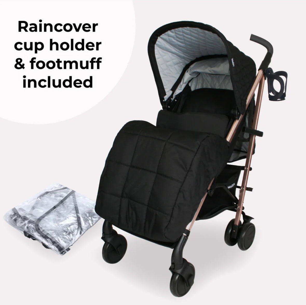 MB51 Plus Stroller - Quilted Black