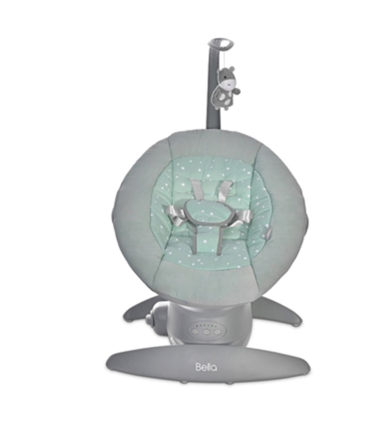 Lorelli Bella Baby Swing Cradle - Frosty Green Stars