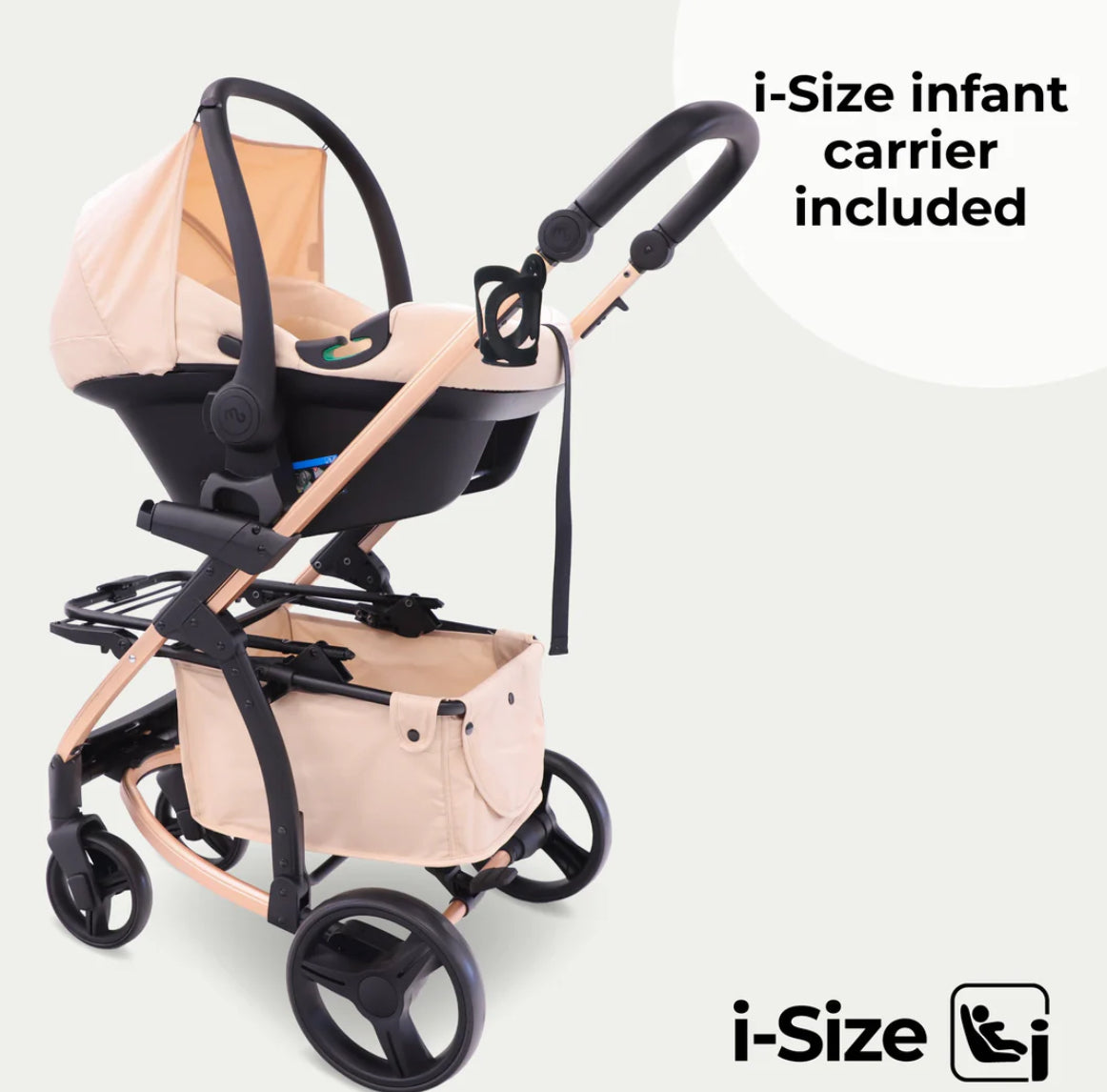 MB200i 3-in-1 Travel System with i-Size Car Seat - Blush