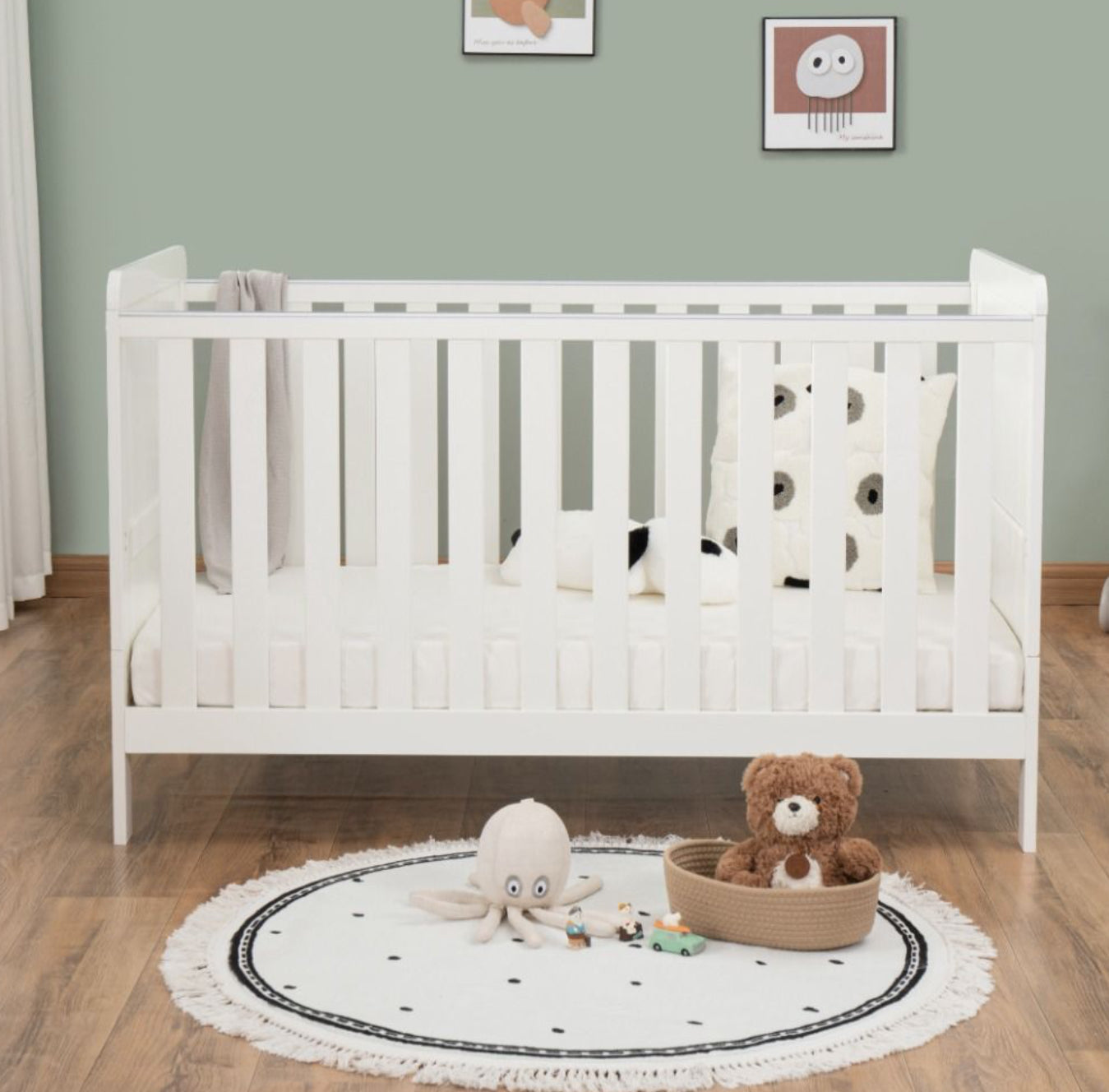 Babymore Caro Urban Cot Bed - White