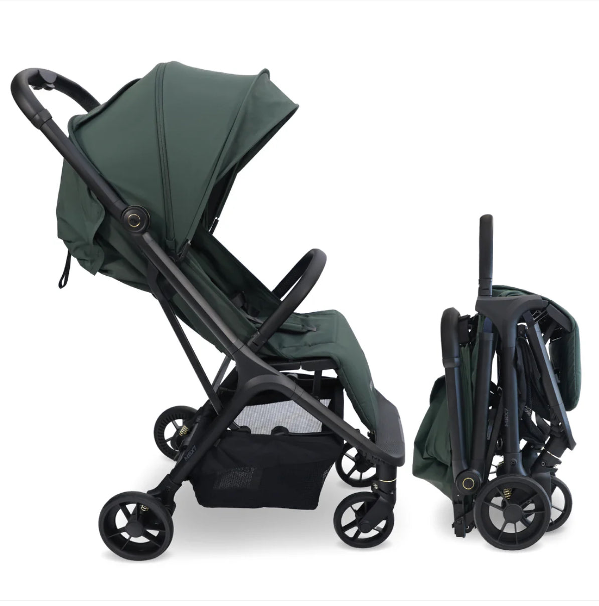 MBX7 Plus Auto-Fold Stroller - Forest Green