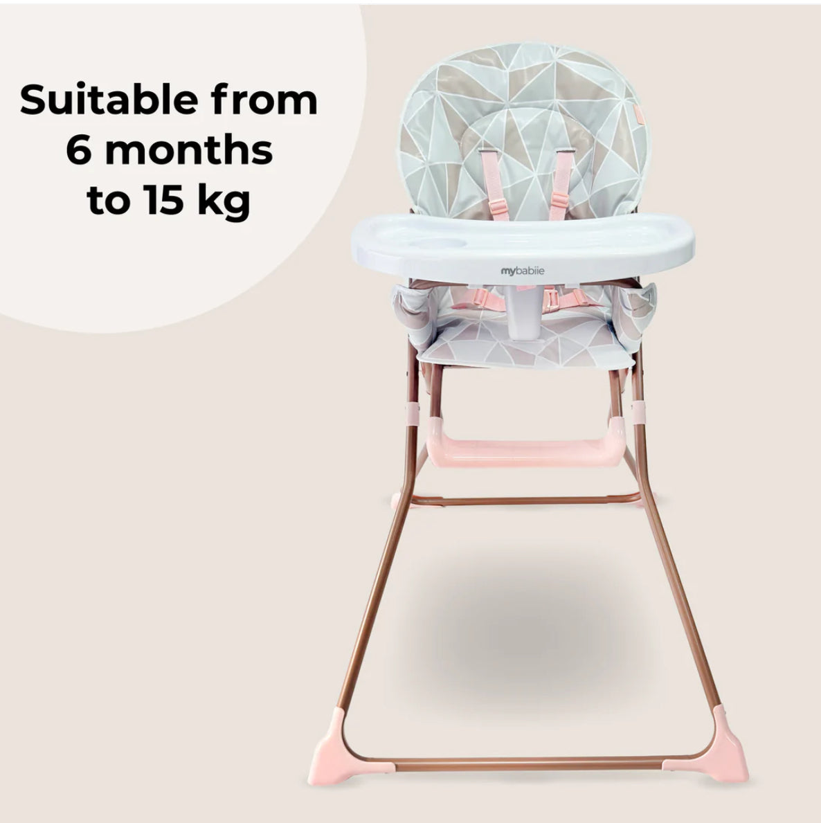 MBHC1 Compact Highchair - Rose Geo