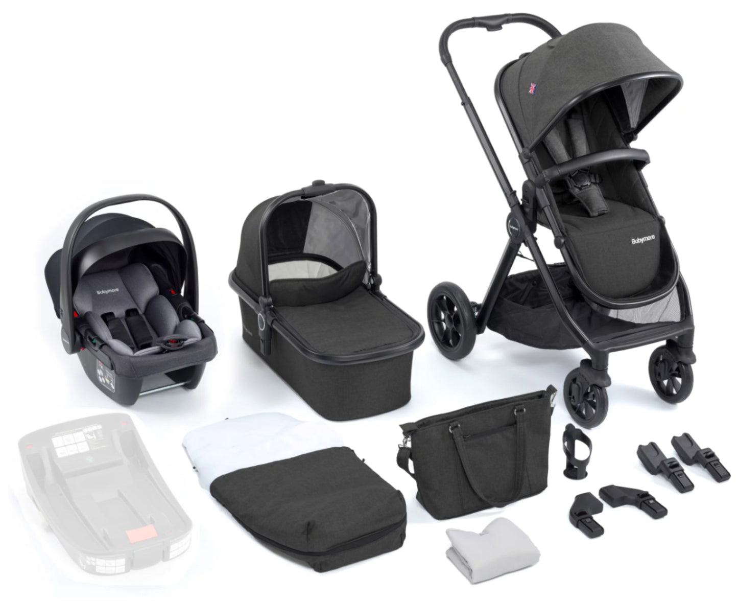 Babymore Memore V2 Travel System Coco Car Seat - Black