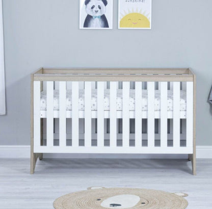 Babymore Veni Cot Bed - White Oak