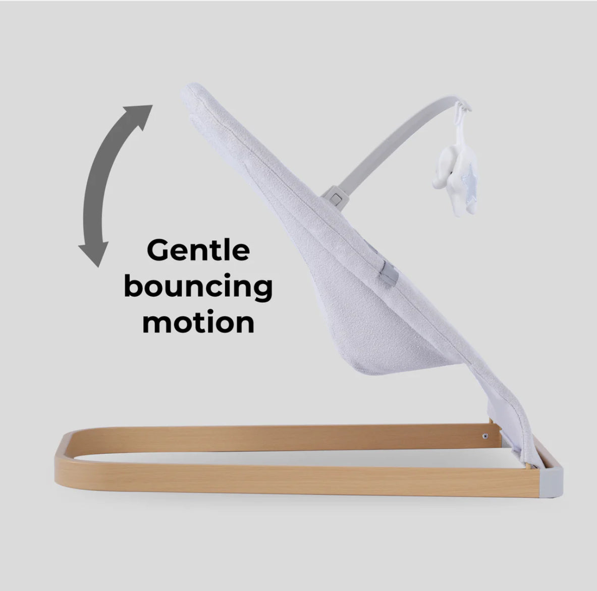 Baby Bouncer with Toy Bar - Grey
