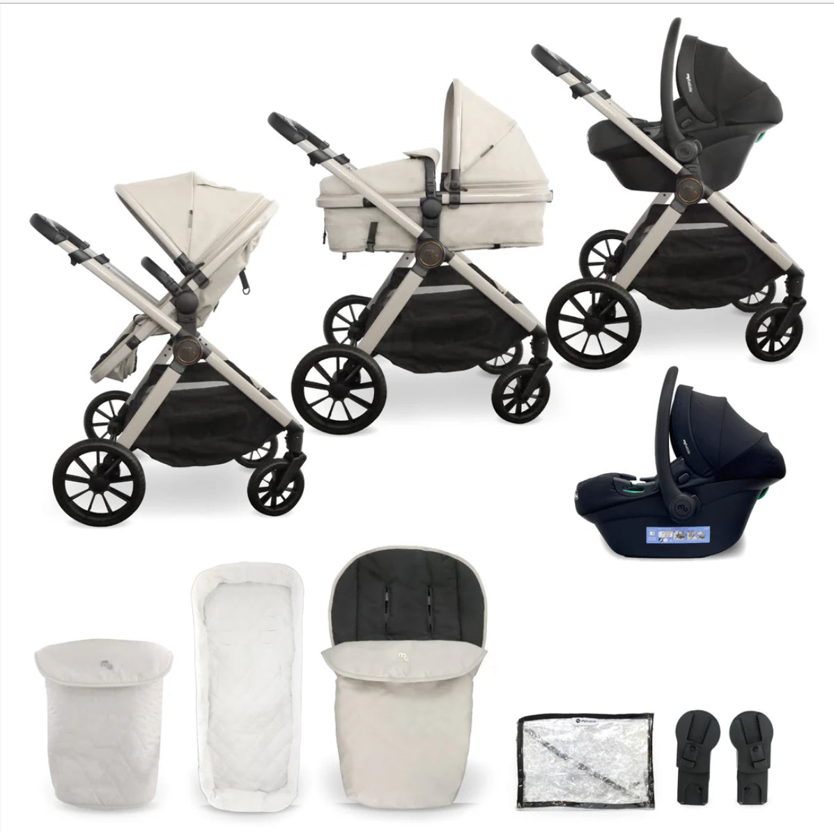 MB220 3-in-1 Travel System - Ivory