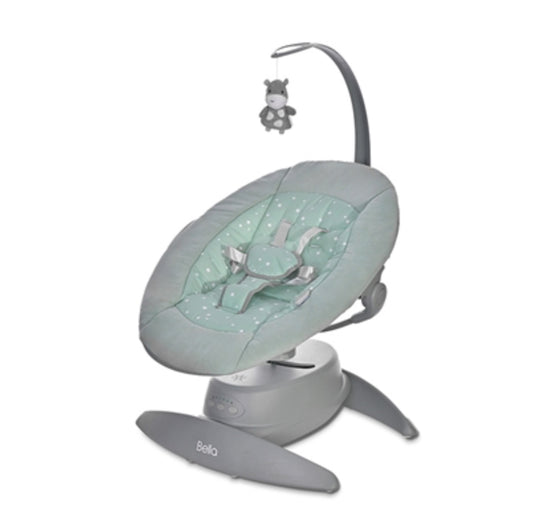 Lorelli Bella Baby Swing Cradle - Frosty Green Stars