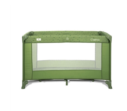 Lorelli Carina 1 Layer Baby Cot - Green Stars