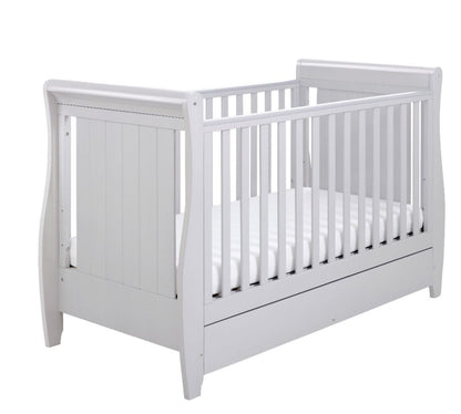 Babymore Stella Sleigh Cot Bed - Grey