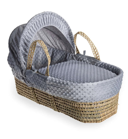 Dimple Palm Moses Basket - Grey