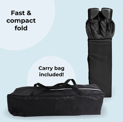 MBTC1 Travel Cot - Black Quilted