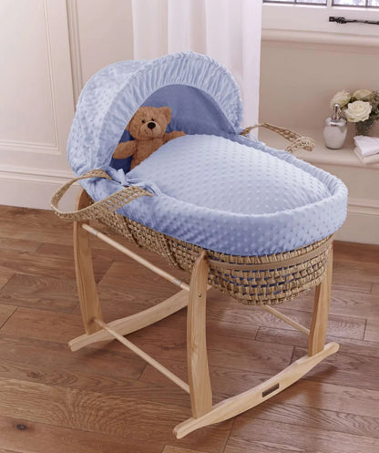 Dimple Palm Moses Basket - Blue