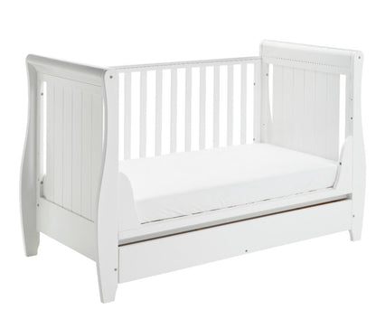 Babymore Stella Sleigh Cot Bed - White