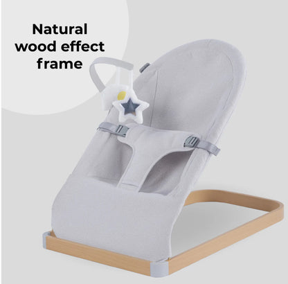 Baby Bouncer with Toy Bar - Grey