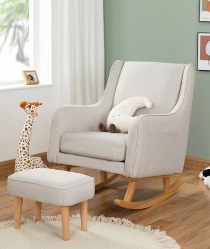 Babymore Ida Nursing Chair & Stool - Cashmere