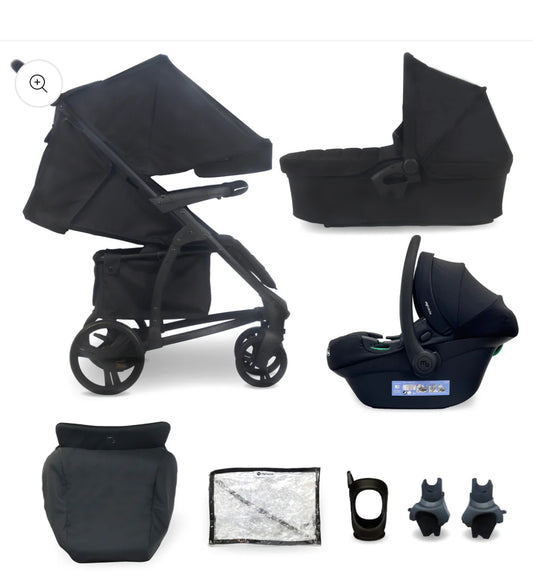 MB200i 3-in-1 Travel System with i-Size Car Seat - Onyx Black