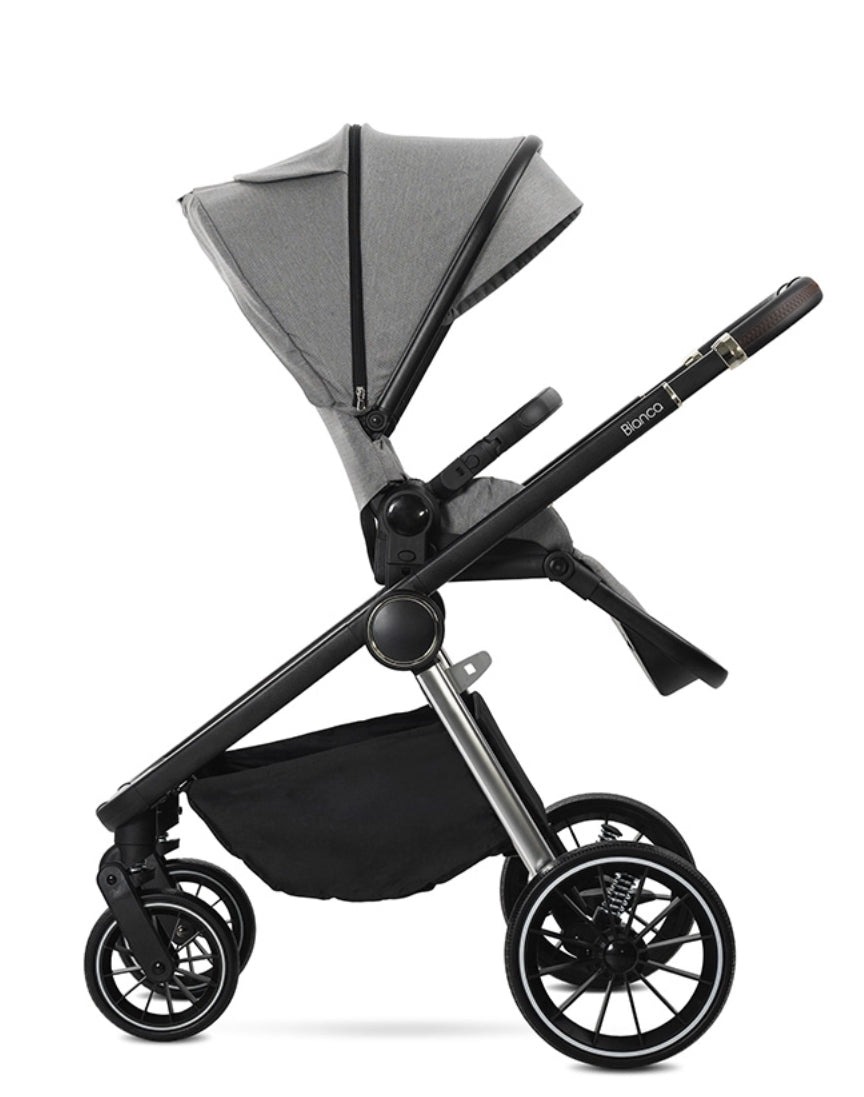 Lorelli Bianca 3in1 Travel System - Grey
Includes Aria Luxe Car Seat and Rain Cover