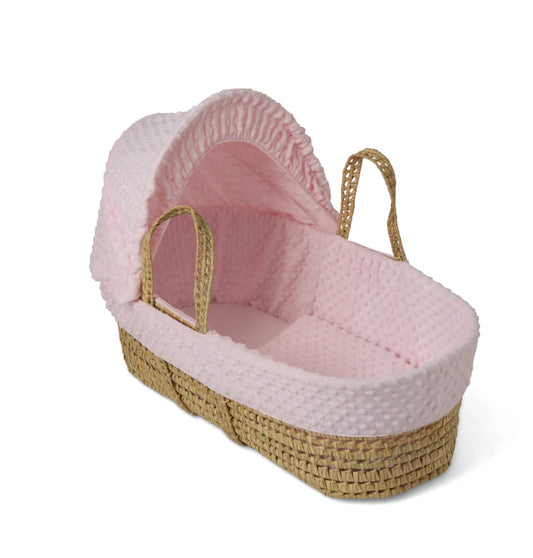 Dimple Palm Moses Basket -Pink