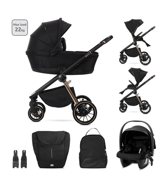 Lorelli Bianca 3in1 Travel System - Black
Includes Aria Luxe Car Seat and Rain Cover
