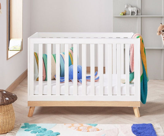 Babymore Mona Mini Cot Bed - White