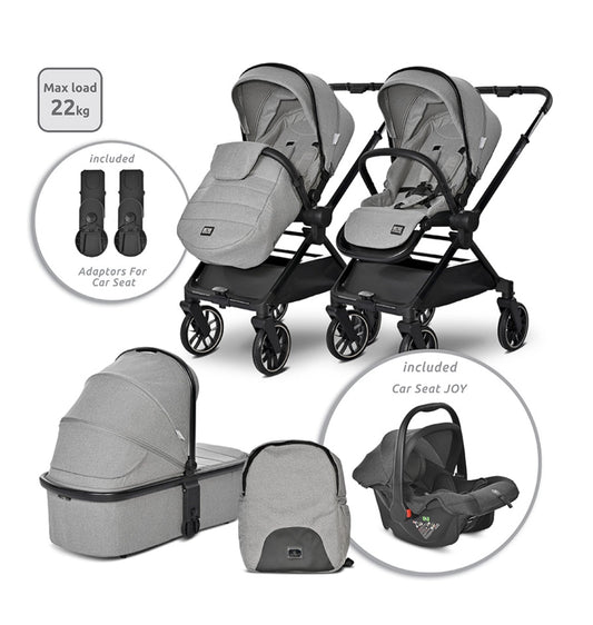 Lorelli Reya 3in1 Travel System Bundle - Grey