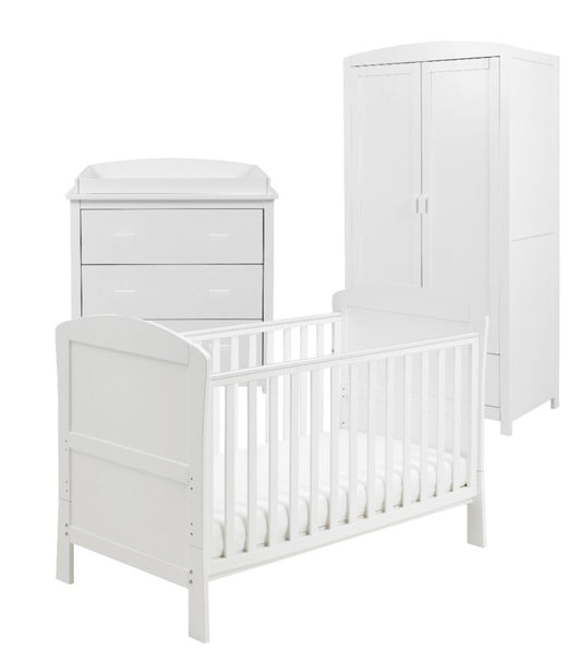 Babymore Aston 3 Piece Room Set - White