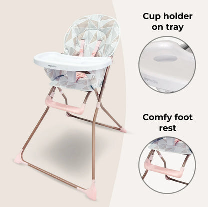 MBHC1 Compact Highchair - Rose Geo