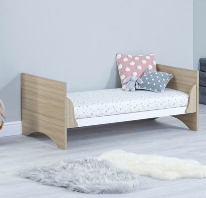 Babymore Veni Cot Bed - White Oak