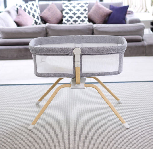 Babymore Air Motion Gliding Crib - Slate
