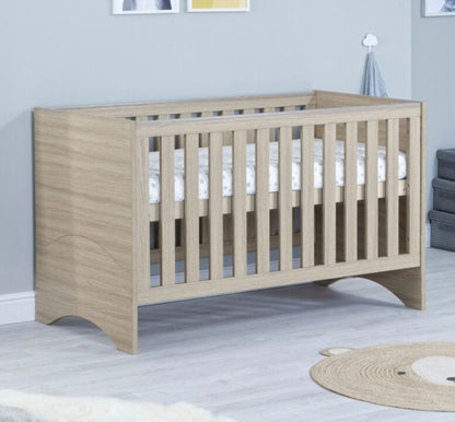 Babymore Veni Cot Bed - Oak