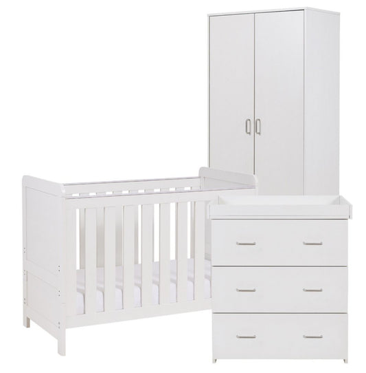 Babymore Caro Mini 3 Piece Room Set - White Wash