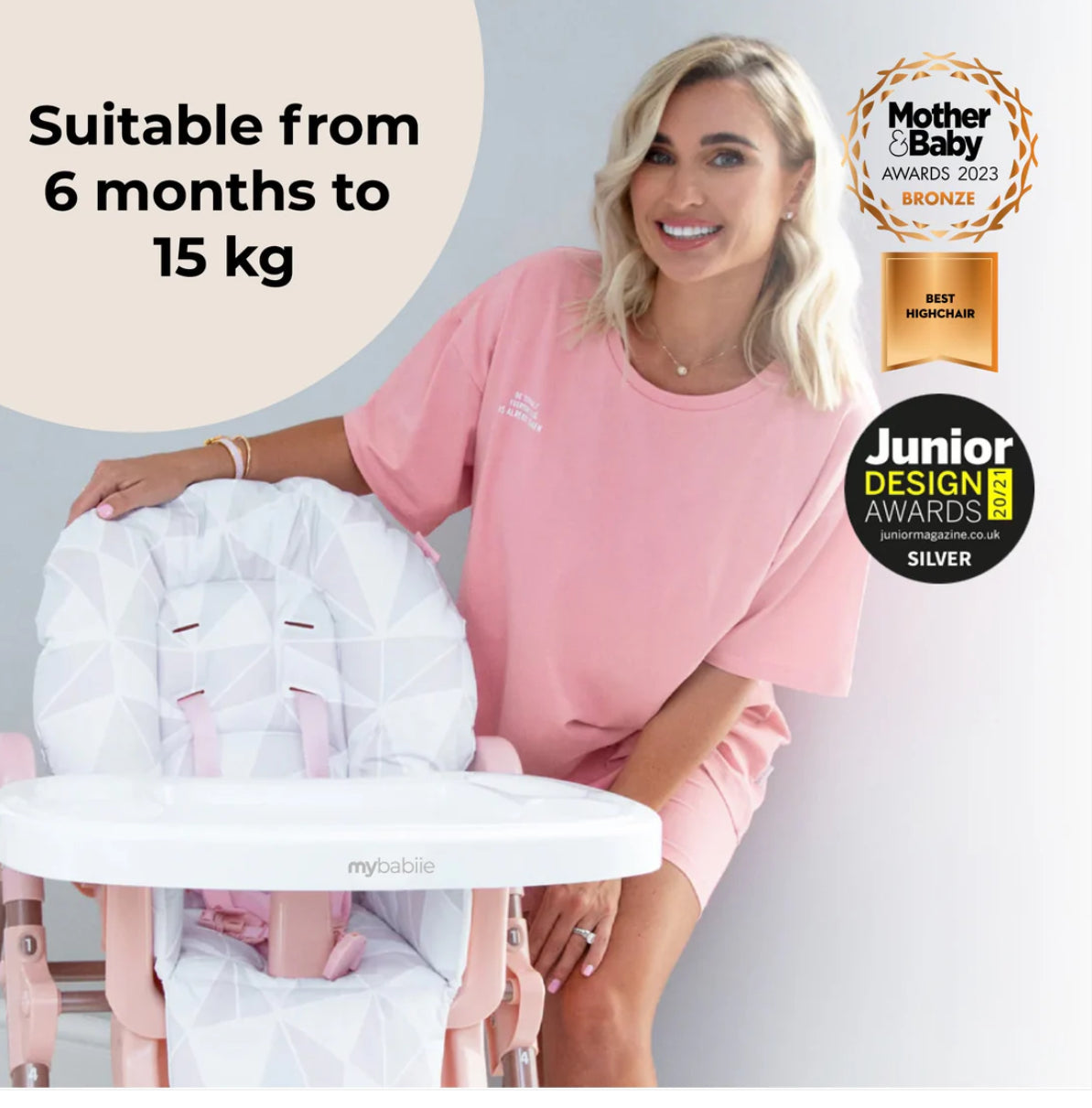 MBHC8 Premium Highchair - Rose Gold