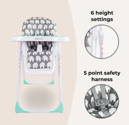 MBHC8 Premium Highchair - Elephant